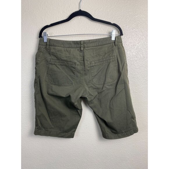 Lole Womens Olive Green Cotton Bermuda Shorts Size 8 Casual - Picture 2 of 16